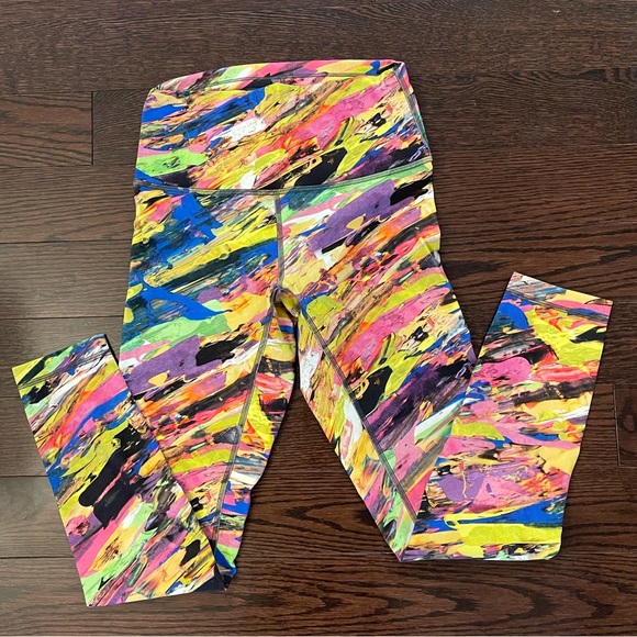 Lululemon Wunder Train HR Tight 25" Artistic Printed Leggings Sz 6 - Picture 1 of 3